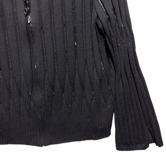 RARE St. John Evening Sequins Thick Wool Santana Knit Jacket Coat - Picture 4 of 9